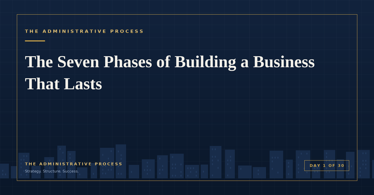 The Seven Phases of Building a Business That Lasts — The Administrative Process