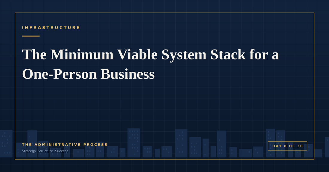 The Minimum Viable System Stack for a One-Person Business — The Administrative Process