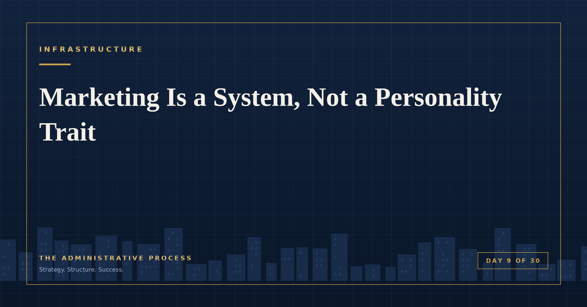 Marketing Is a System, Not a Personality Trait — The Administrative Process