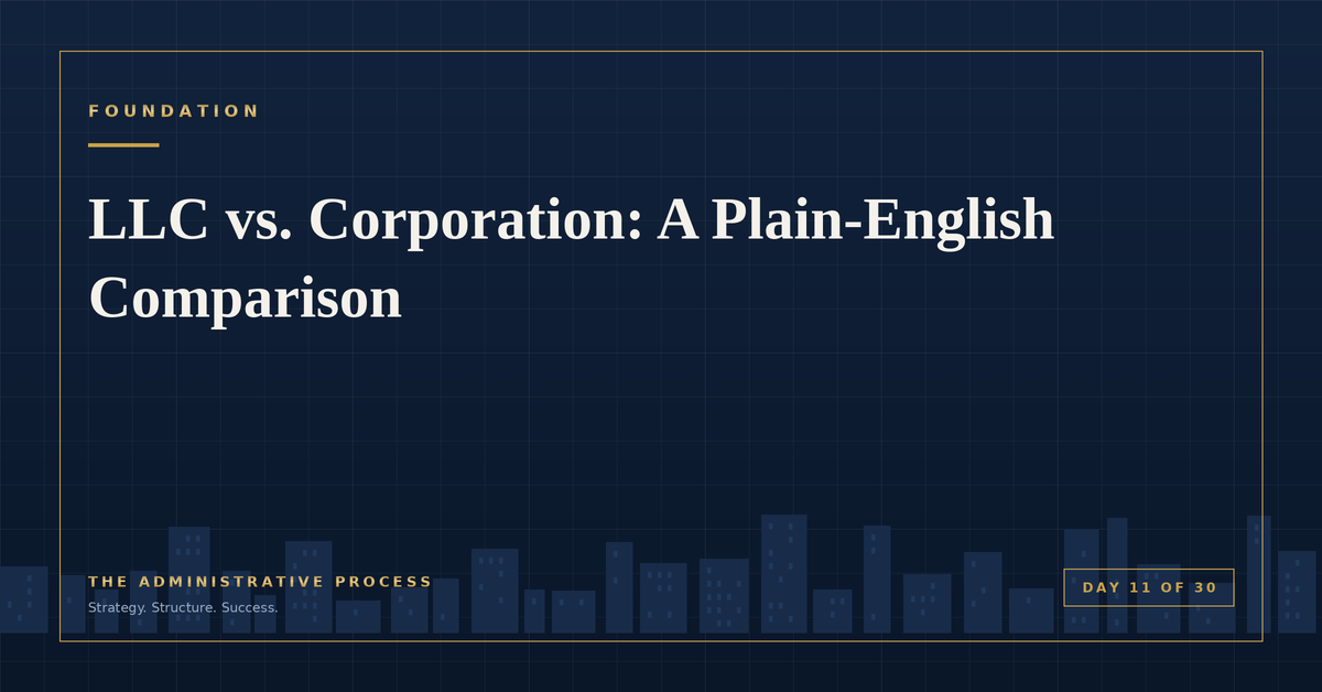 LLC vs. Corporation: A Plain-English Comparison — The Administrative Process
