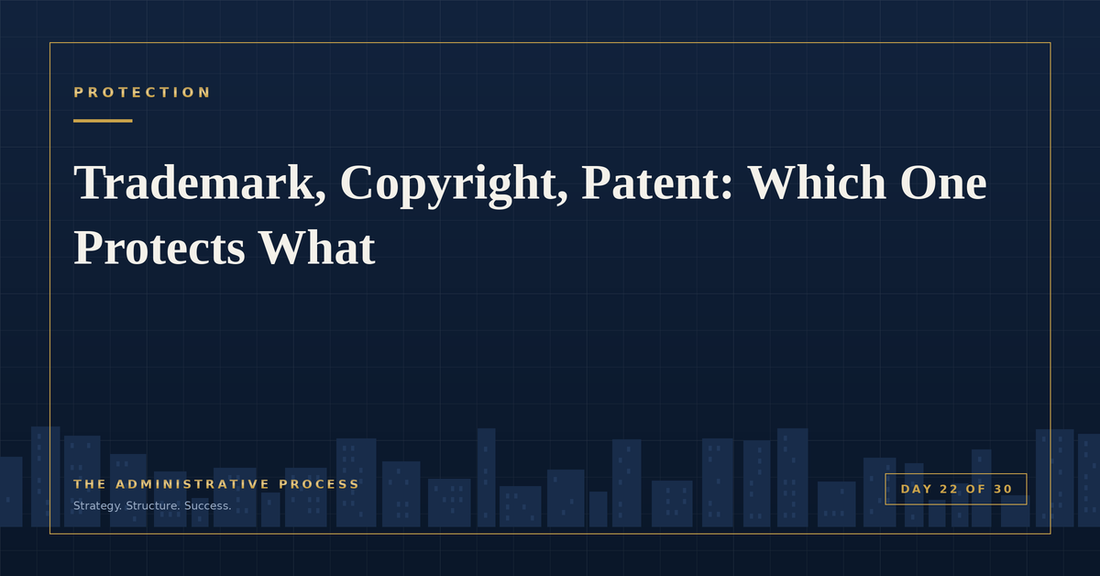 Trademark, Copyright, Patent: Which One Protects What — The Administrative Process