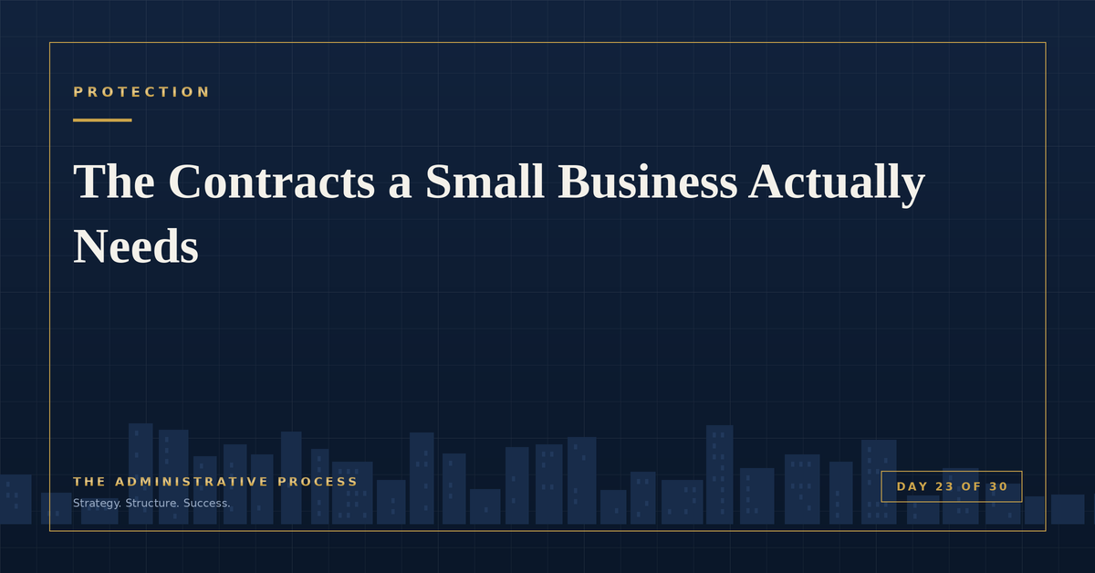 The Contracts a Small Business Actually Needs — The Administrative Process