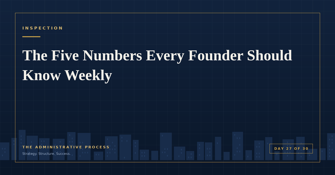 The Five Numbers Every Founder Should Know Weekly — The Administrative Process