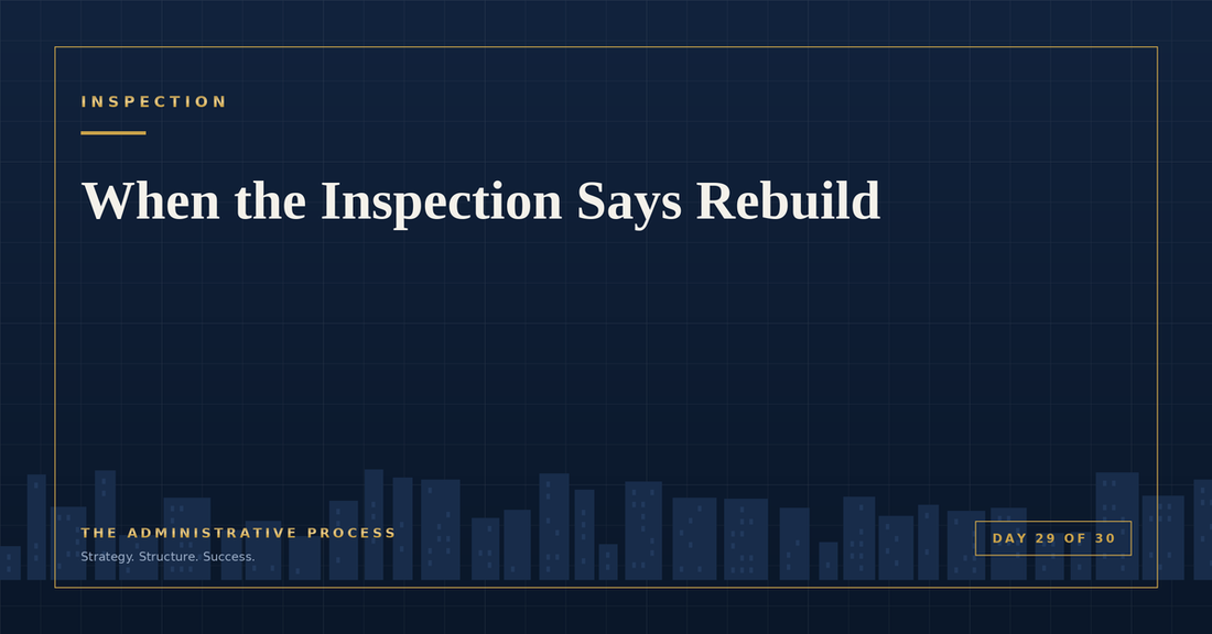 When the Inspection Says Rebuild — The Administrative Process