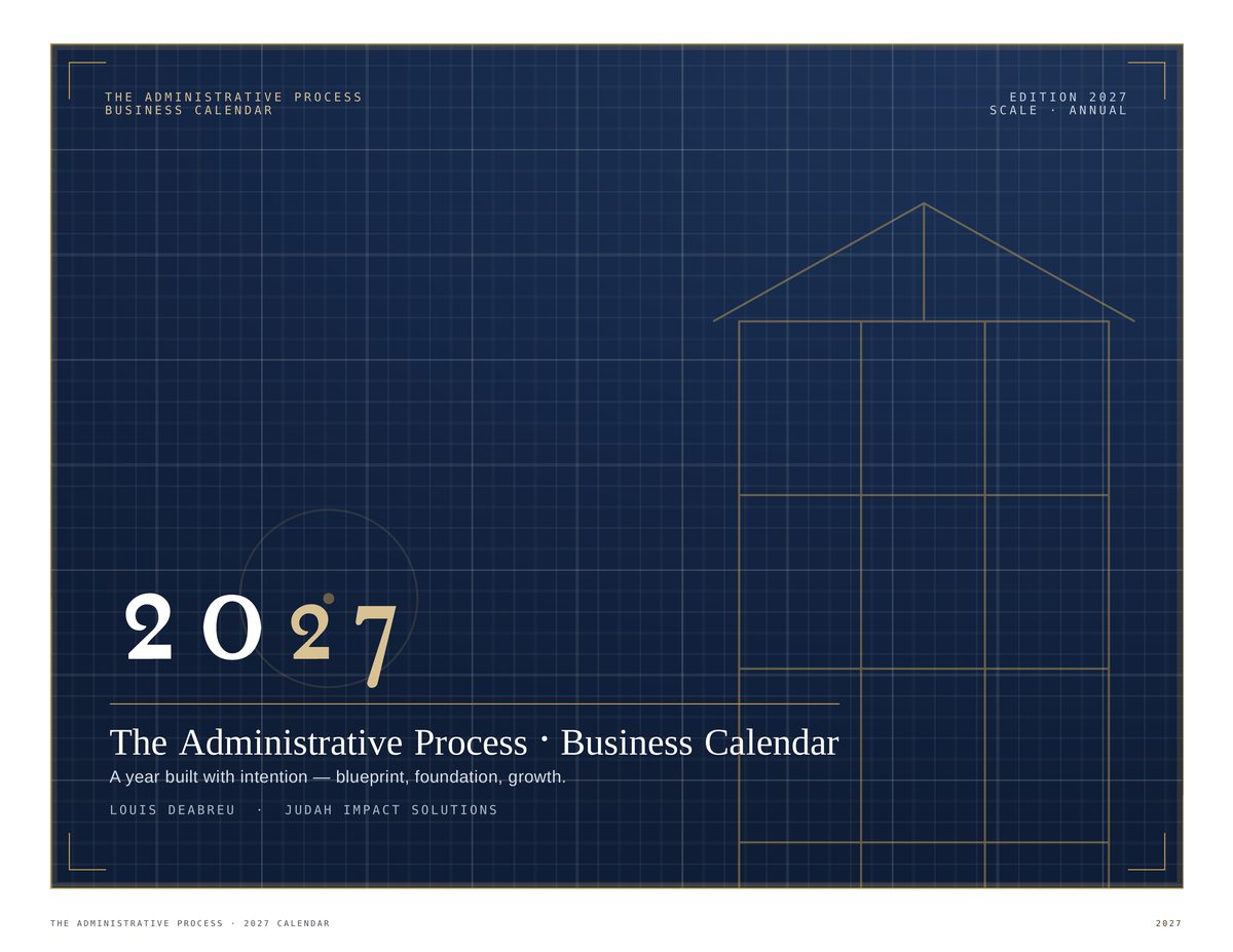 The Administrative Process — 2027 Business Calendar
