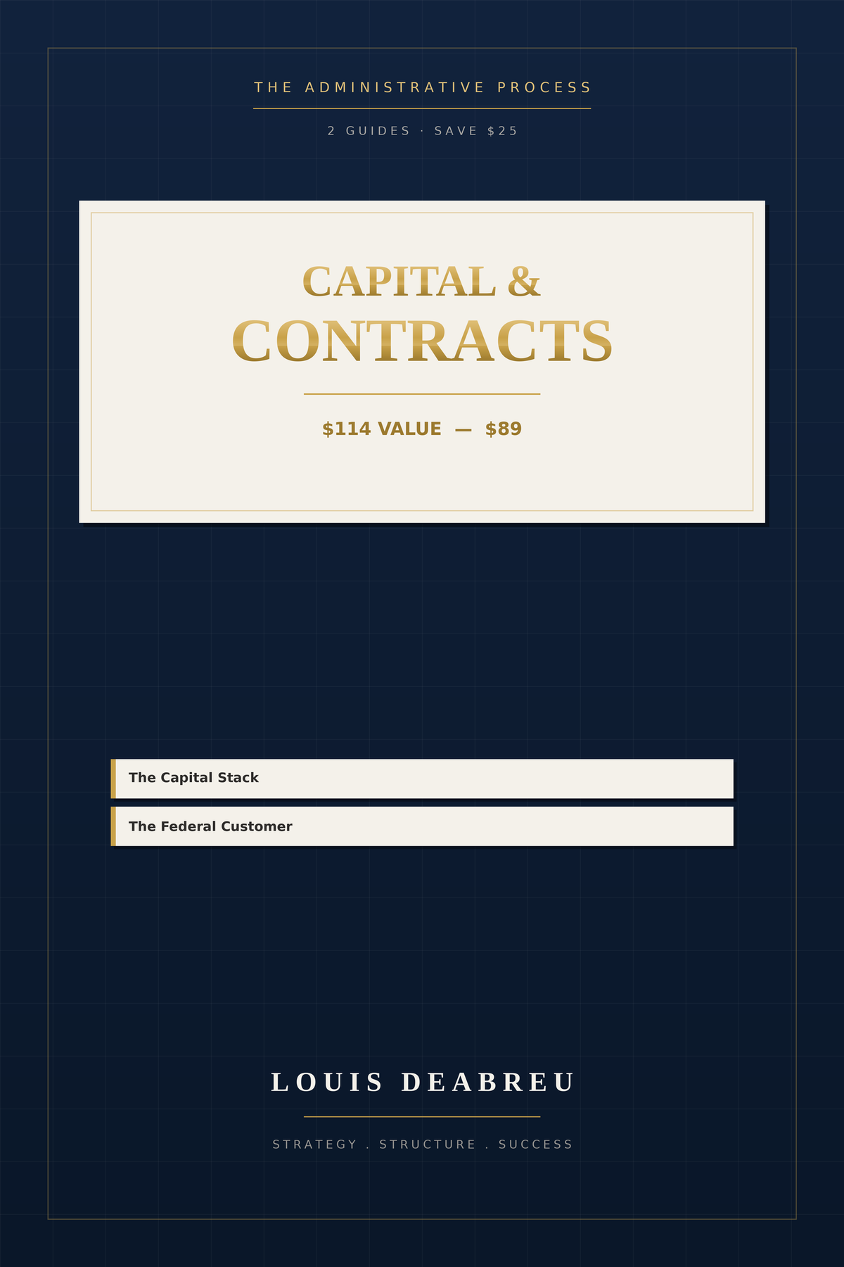 Capital & Contracts Bundle — The Capital Stack and The Federal Customer. Two guides, $114 value for $89.